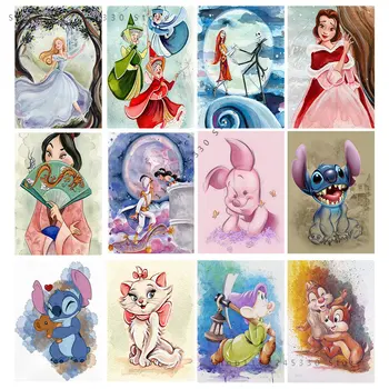 壁面のアートディズニーキャラクター姫ムーランキャンバスに絵子のギフトにポスターや版画ビジーンズとジーンズウェアを
