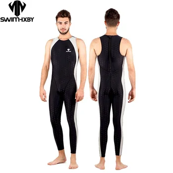 HXBY黒いノースリーブレース競泳スーツ男性用水着ワンピ水着泳男性のスーツPlavky人携帯のemailアドレス（docomo等）