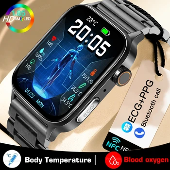 新しい心電図+PPGスマートウォッチ男性レーザー治療高血圧高血糖脂質異常症の心の健康な男性のスポーツ時計
