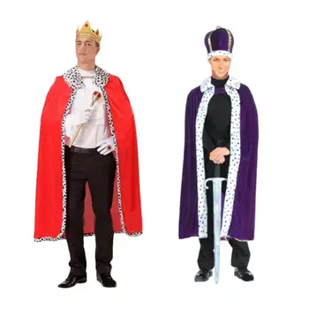 キングマントの新しいハロウィンパーティコスプレ衣装者は大人のキング岬赤紫キングマント性能衣装